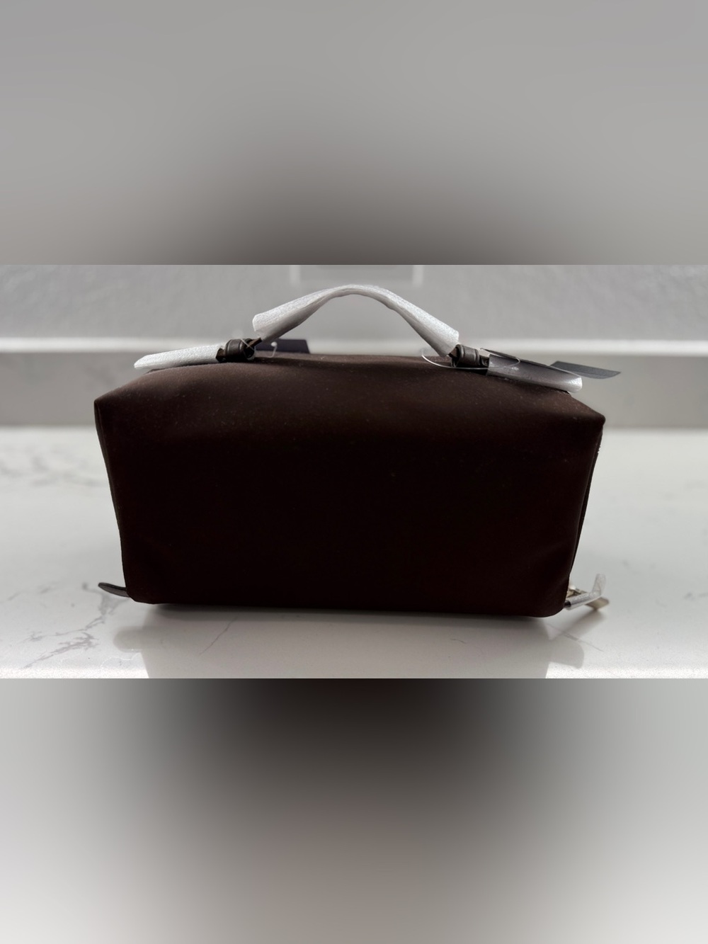 NWT Kate Spade Carter Nylon Travel Cosmetic Pouch Hot Fudge Brown Makeup Bag KL8 - Picture 7 of 12